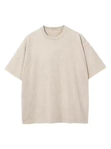 เสื้อยืดคอกลมแขนสั้นทรงโอเวอร์ไซส์สำหรับผู้ชาย ผ้าโพลีเอสเตอร์/คอตตอน สไตล์ลำลอง ไซส์พลัส ขายส่ง เป็นมิตรกับสิ่งแวดล้อม ผ้าไม่ยับ - Product Image 1