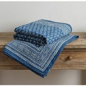 Sanganer Cotton Kantha Queen Size <b>Throws</b> Hand Block Printed <b>Large</b> Width Handmade Indian Quilt Artisan Bedroom Home Textile - Product Image 6