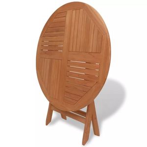 Tavolo da giardino pieghevole in legno di Teak massiccio 33.4 "x 29.9" per uso esterno - Product Image 3