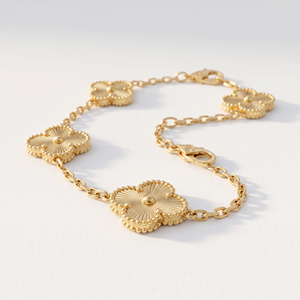 Nueva Pulsera de Moda con Dije de Trébol Chapado en Oro Premium para Mujer, Joyería de Moda a Precio de Mayoreo - Product Image 2