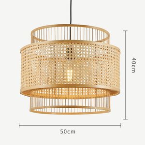 Eco-friendly Coastal Handmade Bamboo Lampshade Antique Chinese Home Elegant Sustainable <b>Lamp</b> Cover For Living Room & Dining Room - Product Image 3