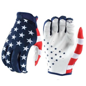 Guantes deportivos para bicicleta, color negro, verde, con lunares, transpirables, de poliéster, hasta la muñeca, para ciclismo - Product Image 2