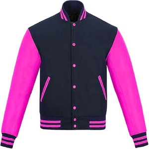 Veste universitaire unisexe personnalisée en laine 100% imperméable et coupe-vent avec design streetwear, vente en gros - Product Image 1