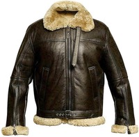 Blouson Bomber Hiver Premium en Cuir Respirant avec Col Montant et Doublure Chaude en Sherpa – Prêt pour la Production OEM Personnalisée