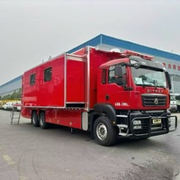 Véhicule de communication et de commandement d'urgence Sinotruk SITRAK 6*4, abri de commandement pour les opérations de sauvetage incendie |   Camion de Commande et de Répartitionnement Intégré