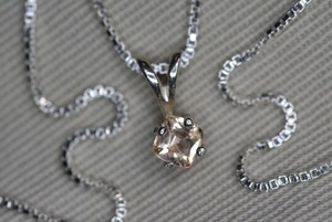 Colgante de topacio natural certificado, plata de ley, piedra preciosa rosa y amarilla, regalo de joyería para ella, piedra de nacimiento de noviembre. - Product Image 3