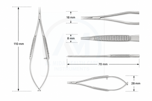 Pinzas Quirúrgicas Al Mida Healthcare, Punta Fina, Instrumento Microquirúrgico de Precisión, Certificado CE, Clase II para Cirugía Ocular, Manual - Product Image 5