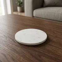 Sous-verre rond en marbre, design minimaliste, accessoire de table pour salon, utilisation intérieure, durable