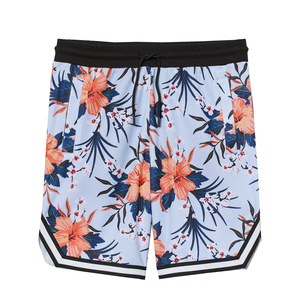 Shorts de basket-ball d'été en mesh pour hommes, sublimation personnalisée, respirants, à rayures, décontractés - Product Image 3