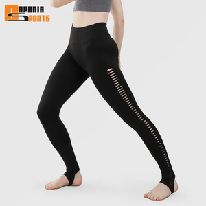 Leggings Deportivos Casuales para Mujer DAPHNIA SPORTS al por Mayor, Leggings de Cintura Alta con Tela Personalizada de Alta Calidad y Diseño Desgarrado - Product Image 4