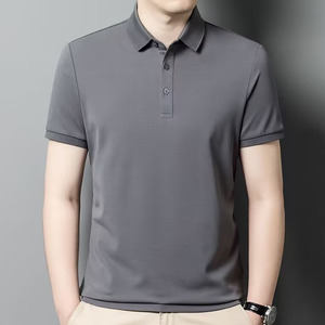 Polo para Hombre, Camiseta de Manga Corta, Estilo Veraniego, para Negocios, Talla Grande, Cuello Solapa, Color Sólido, Holgado - Product Image 5