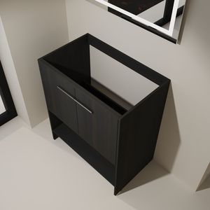 30-Inch Freestanding <b>Bathroom</b> <b>Vanity</b> with 2 Doors Plywood Construction (Excluding Sink) - Product Image 6