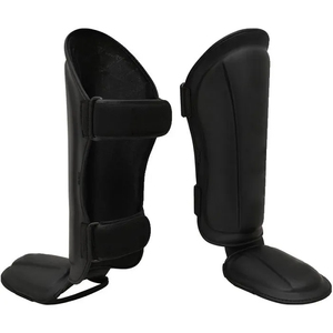 Protège-tibias personnalisés de qualité supérieure pour l'entraînement aux arts martiaux, en PU et cuir, avec impression de design personnalisé, prix de gros - Product Image 1