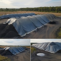 Bâche en PEHD de qualité alimentaire 150 GSM, compatible FDA, imperméable, réutilisable, pour la protection des céréales et des produits