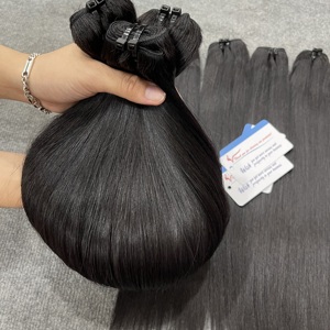 Fournisseur Populaire 2026 Extensions de cheveux à trame en cheveux humains vierges vietnamiens ultra-lisses double tirage, lots de cheveux bruts noirs - Product Image 1