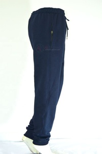 Pantalon cargo pour femme bleu marine, coupe droite, en molleton épais à carreaux, taille élastique, polyester/coton, couleur et taille personnalisables - Product Image 2