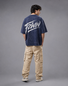 2026 Force 2 Win Wholesales Price Casual Street <b>Collar</b> Oversized Men's Acidwash Plus Size XL Neck Blank 100% Cotton <b>T</b>-<b>Shirt</b> - Product Image 3