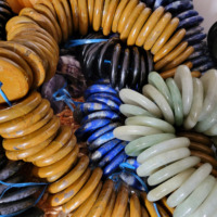 Lot de pendentifs médaillons en agate naturelle de qualité supérieure, forme donut 50mm, pierre Pi, bijoux de mode, décoration intérieure, best-seller
