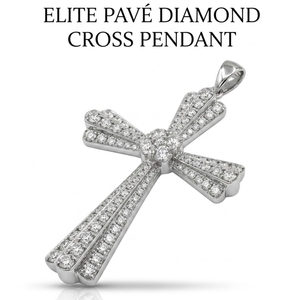 18K Solid Gold Natural Diamond Cross Pendant Real Diamond Cross Necklace Earth Mined VS1 Clarity <b>Micro</b> Pave Christmas Gift - Product Image 1