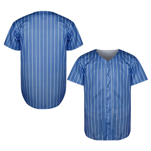 Uniformes de Béisbol Personalizados al por Mayor, Camisetas de Béisbol Transpirables de Poliéster con Botones y Manga Corta - Product Image 6