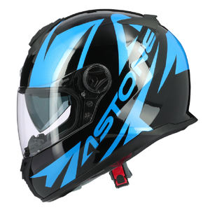 Casque de moto intégral ASTONE HELMETS ABS modèle GTO7 SKYLINE GLOSS CHROME BLUE, doublure intérieure en polyester, tailles XS-XXL - Product Image 1