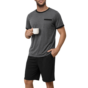 Ensemble de vêtements de sport à séchage rapide OEM, tenue de sport d'été, ensemble t-shirt et short personnalisé, t-shirt et short en coton respirant pour hommes - Product Image 5