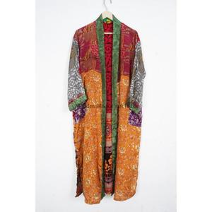 Kimono en soie fait main le plus vendu, style vintage patchwork, robes de demoiselle d'honneur, taille unique, kimono en soie pour femme, vêtements de nuit - Product Image 6