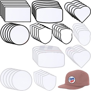 Top Sublimation Woven Fabric <b>Canvas</b> Heart Sequins Iron-On Hook Backing Plus Size Patches Hat Use Custom Color Shape Printed for - Product Image 1