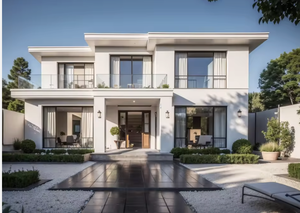 Villa Prefabricada de Lujo de 240 Metros Cuadrados, de Dos Pisos, con 4-5 Dormitorios, Estilo Moderno de Mediados de Siglo, <span class=keywords><strong>Casa</strong></span> Contenedor con Paneles Sándwich, Hotel - Product Image 2