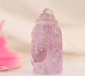 Tête de Shiva en Améthyste Naturelle Sculptée à la Main, Idole en Cristal, Sculpture de Pierre Précieuse, Décoration Spirituelle pour la Méditation, Pierre de Guérison, Statue Divine - Product Image 4