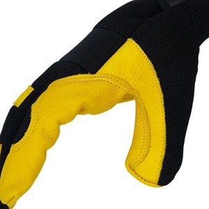Guantes Mecánicos Antideslizantes y Antivibración de Cuero Vacuno y Poliéster para Trabajo de Seguridad en Almacenes, Manipulación, Soldadura y Construcción - Product Image 5