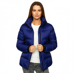 เสื้อโค้ทขนสัตว์เทียมสำหรับผู้หญิง คุณภาพสูง กันลม มีฮู้ด หนา อุ่น สำหรับฤดูหนาว พร้อมซิปและคริสตัล เหมาะสำหรับใส่ไปงานปาร์ตี้ - Product Image 1