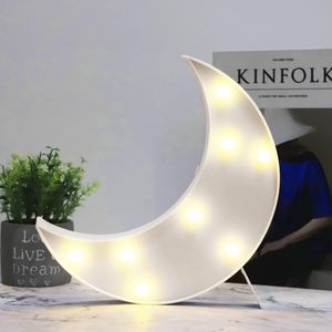 Lampada a LED a Forma di Luna, Luce Notturna a Batteria, Elegante Lampada a Mezzaluna per Decorazioni Murali e Feste - Product Image 2