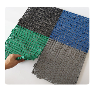 Drainage Interlocking Floor <b>Mats</b>, Non-Slip Shower Bathroom Pool Tile for Flooring for Laundry Room, Hot Tub and Locker Room - Product Image 2