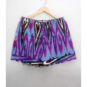 Conjunto de Pijama de Verano 100% Algodón Puro, Elegante y Clásico, con Estampado a Mano, Pantalones Cortos Tipo Canguro con Bolsillos, Suave y Transpirable - Product Image 2