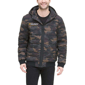 OEM ODM Custom Winter Classic Stand Collar Waterproof Windbreaker Thick Quilted <b>Jacket</b> Camouflage <b>Long</b> Casual Zipper <b>for</b> <b>Men</b> - Product Image 6