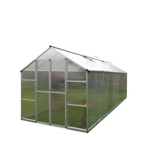 เรือนกระจกทางการเกษตรกรอบอลูมิเนียมขนาด8 'x 20' มีแผ่นโพลีคาร์บอเนตป้องกันรังสียูวีขนาด4มม. TMG-GH820 - Product Image 6