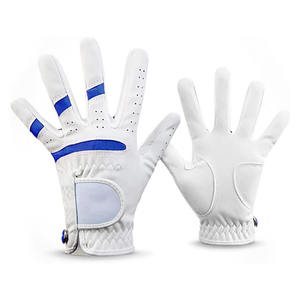 Gants de golf professionnels blancs pour adultes, respirants, en cuir véritable Cabretta, ajustement exceptionnel, accessoires sportifs - Product Image 1