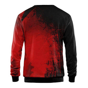 Pull à col rond en coton 100% à imprimé géométrique bleu hiver, manches longues, style coréen, logo, vêtements décontractés pour femmes, 280g - Product Image 2