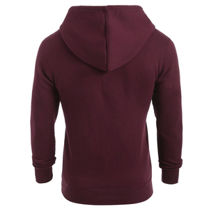 เสื้อฮู้ดซิปผู้ชายผ้าฝ้าย 100% สวมใส่สบายสำหรับฤดูหนาว สีพื้น ระบายอากาศได้ดี แห้งเร็ว กันลม ทรงปกติ - Product Image 2