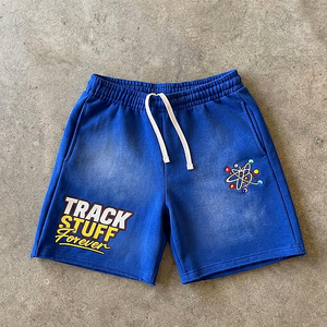 Shorts Cargo Décontractés pour Hommes Track Stuff Forever, Couleur Unie sur le Devant, Taille à Cordon de Serrage, Imprimé, Respirant, Imperméable, Séchage Rapide - Product Image 5