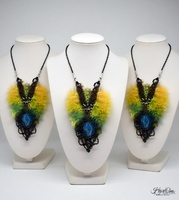 Collier en macramé fait main avec cordon vert et pendentif labradorite, bijoux bohèmes ajustables en cristal de guérison, vente en gros