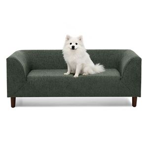 Divano Moderno Rettangolare per Animali Domestici con Schienale e Braccioli, Cuscino Morbido e Confortevole per Cani di Taglia Piccola e Media - Product Image 4