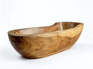 Offre Spéciale : Meuble de Salle de Bain/Cuisine Oval Moderne Classique en Bois de Suar Entier, Fabriqué en Indonésie, Sans Résine, Écologique, Non Fini - Product Image 2