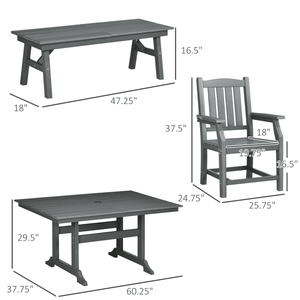 ชุดเฟอร์นิเจอร์สำหรับลานบ้านพร้อมชิ้นส่วนสำหรับตกแต่งสวน - Product Image 3