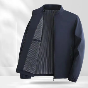 Blouson bomber unisexe coupe-vent léger en velours côtelé avec logo personnalisé sur le devant ODM - Product Image 3