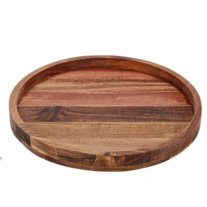 Offre Spéciale bois d'acacia fait à la main durable paresseux Susan organisateur plateau tournant armoire cuisine Table de rangement comptoir garde-manger supports - Product Image 1