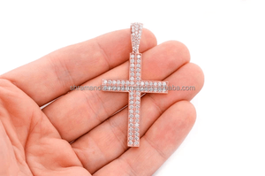 จี้พระเยซูทรงกางเขนประดับเพชรโมอิสซาไนต์ชุบโรเดียมเงินแท้ 925 สไตล์ฮิปฮอปสุดเทรนดี้ ของขวัญสำหรับทุกเพศ - Product Image 6