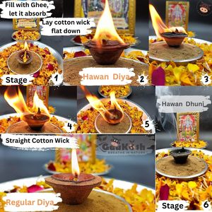 Venta al por mayor de diya de fibra de coco ecológica, Panchagavya Gobar Deepam, rituales tradicionales indios de Puja, biodegradable y orgánico. - Product Image 5