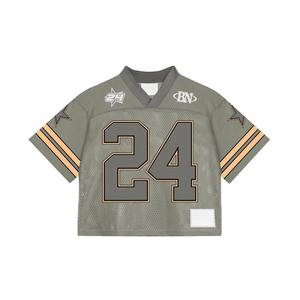 Maillot de football rétro personnalisé pour le sport et le streetwear |   Maillot vintage en maille imprimée respirant à manches courtes pour adultes unisexes - Product Image 3